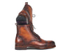 Paul Parkman Antique Burnished Leather Boots Brown