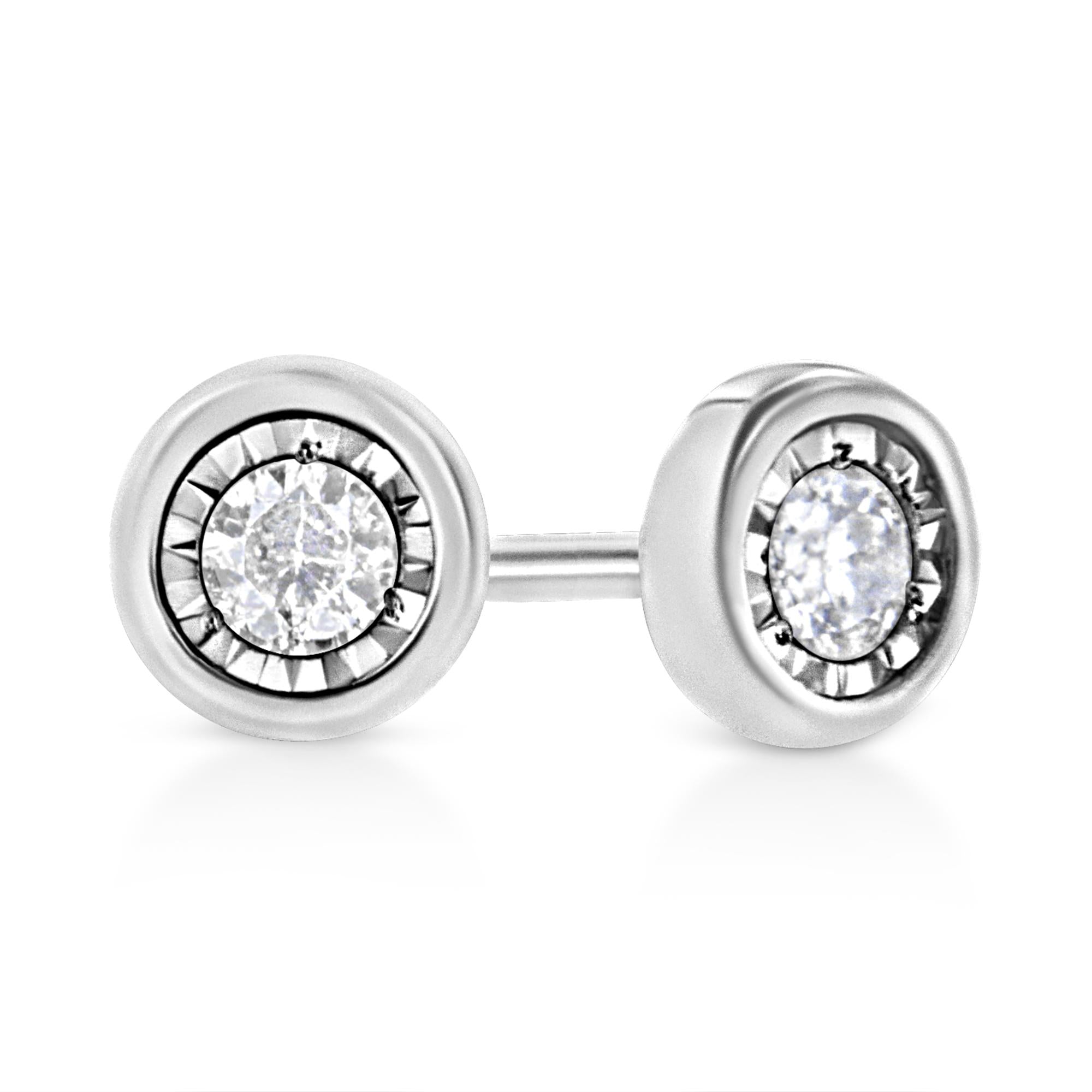 .925 Sterling Silver 1/10 Cttw Miracle-Set Diamond