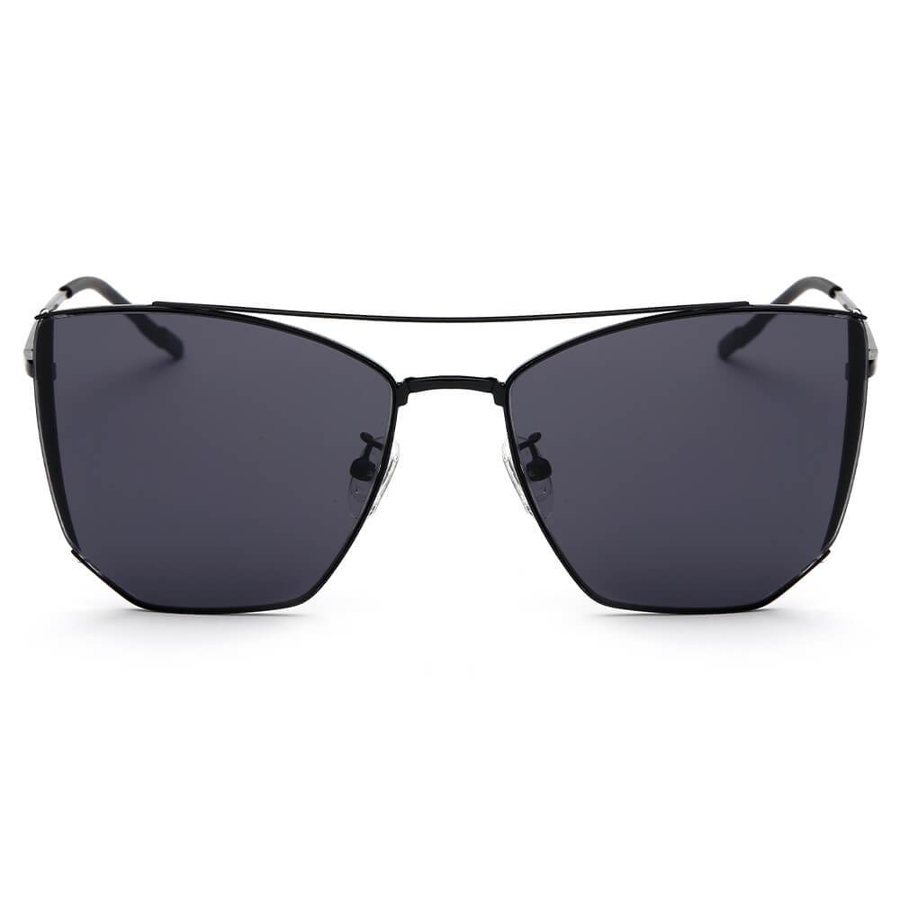 DORSET - Oversize Polygon Mirrored Lens Cat Eye Sunglasses