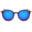 DEWITT | Retro Horn Rimmed Keyhole Bridge Round Sunglasses Circle