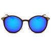 DEWITT | Retro Horn Rimmed Keyhole Bridge Round Sunglasses Circle