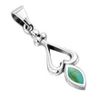 Pendentif coeur en argent sterling turquoise