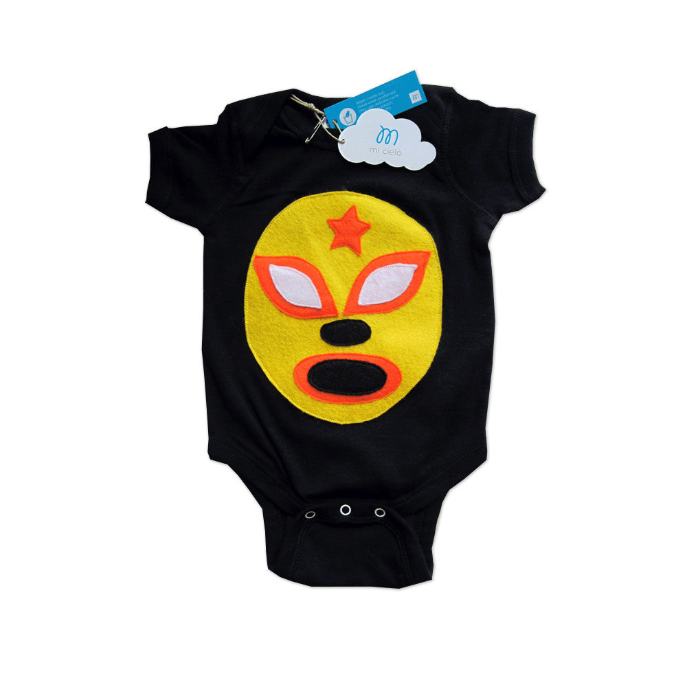 Combinaison bébé - Luchador Amarillo - Lutteur mexicain jaune