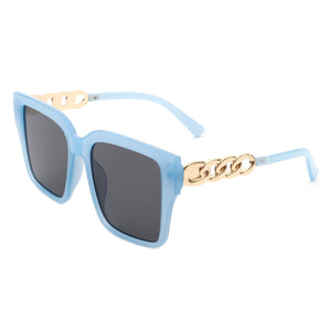 Verdiana - Women Chic Flat Top Tinted Fashion Square Sunglasses