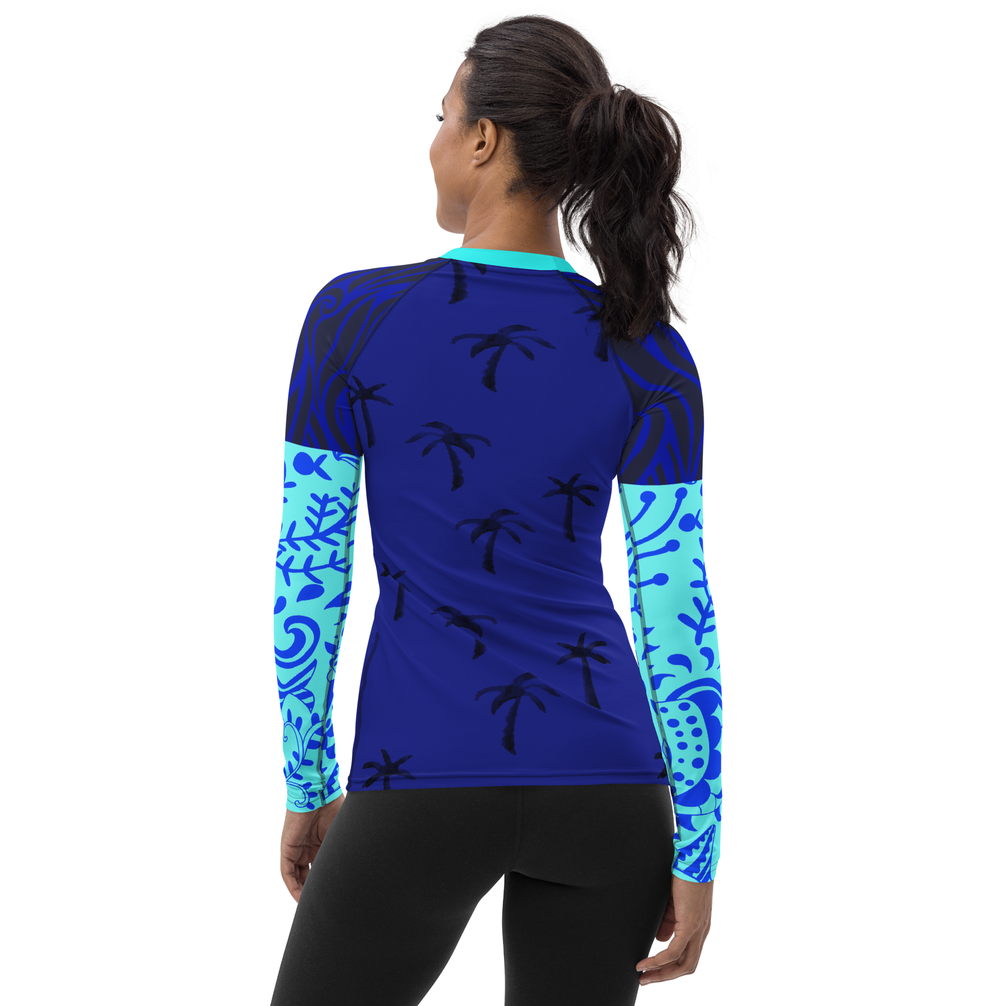 Rashguard Destination Ocean Sea Skinz Performance pour femmes UPF 40+