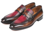 Mocassins bicolores marron et bordeaux Paul Parkman pour hommes (ID#10BB22)