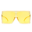 Amarylla - Oversize Flat Top Square Tinted Women Fashion Sunglasses