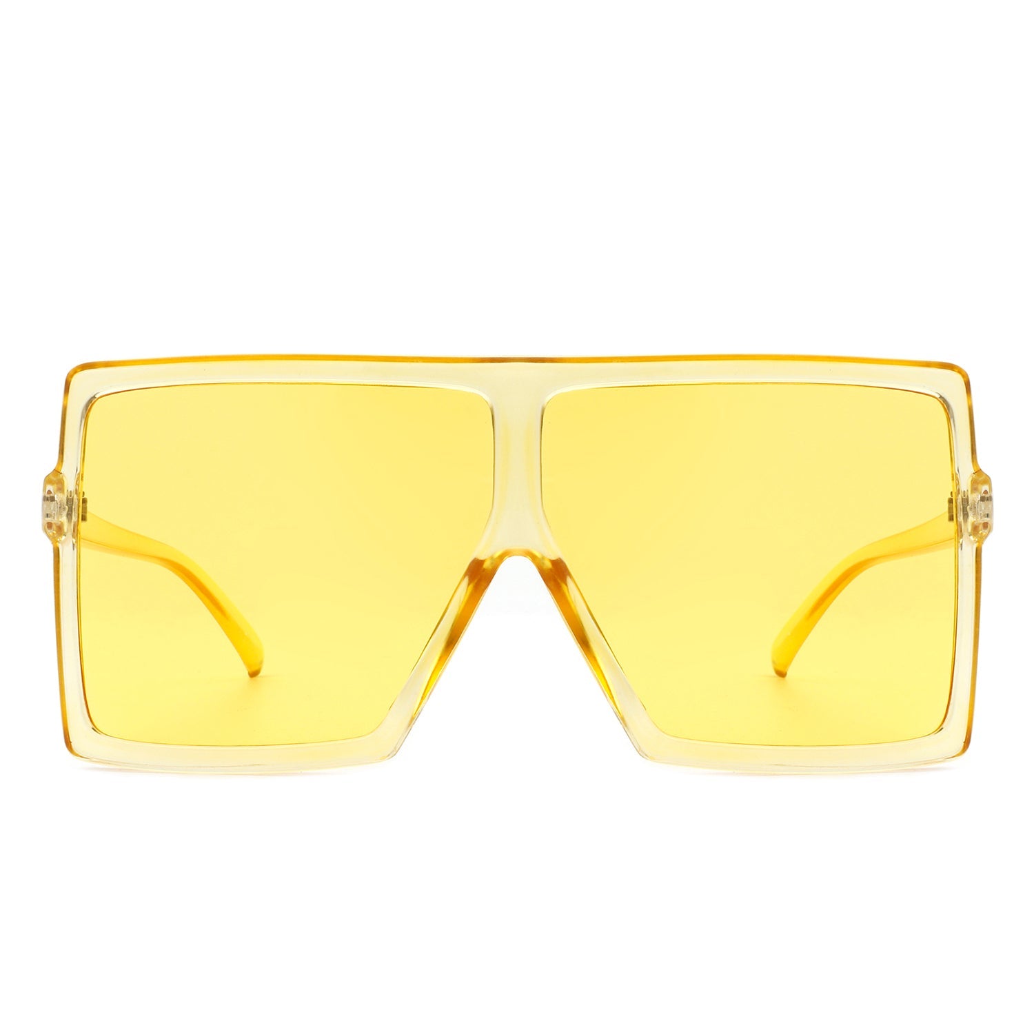 Amarylla - Oversize Flat Top Square Tinted Women Fashion Sunglasses