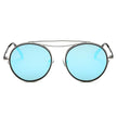 FAIRFAX | Polarized Circle Round Brow-Bar Fashion Sunglasses