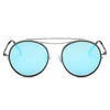 FAIRFAX | Polarized Circle Round Brow-Bar Fashion Sunglasses