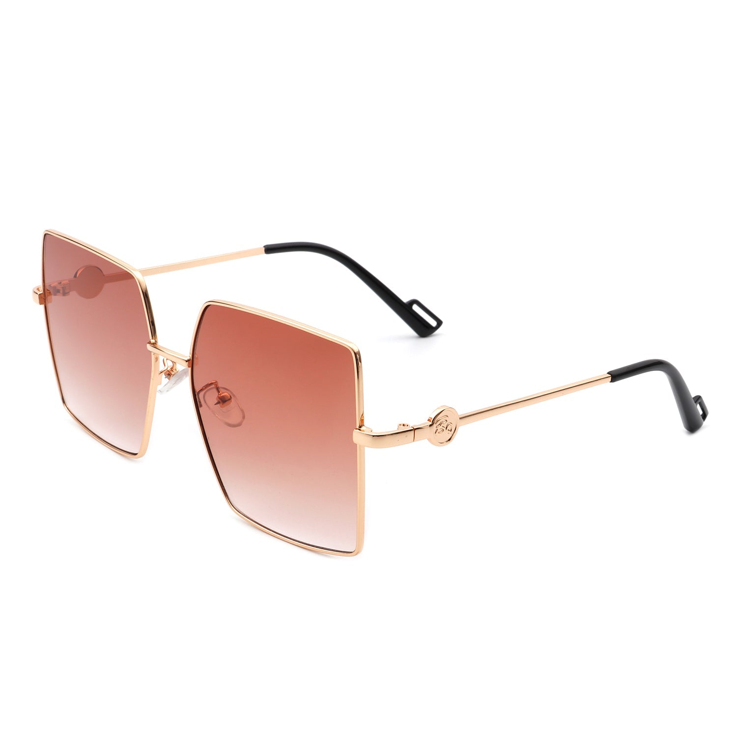 Benazia - Square Oversize Flat Top Large Tinted Women Fashion Sunglasses