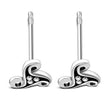 Celtic Triskele Stud Silver Earrings