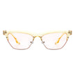 Mistique - Women Retro Half Frame Square Fashion Cat Eye Sunglasses