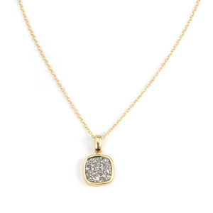 Collier Christy Square Druzy en or