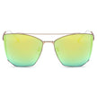 DORSET - Oversize Polygon Mirrored Lens Cat Eye Sunglasses