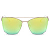 DORSET - Oversize Polygon Mirrored Lens Cat Eye Sunglasses