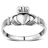 Bague en argent de Claddagh irlandais uni