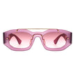 Xanadusk- Geometric Retro Irregular Brow-Bar Square Fashion Sunglasses