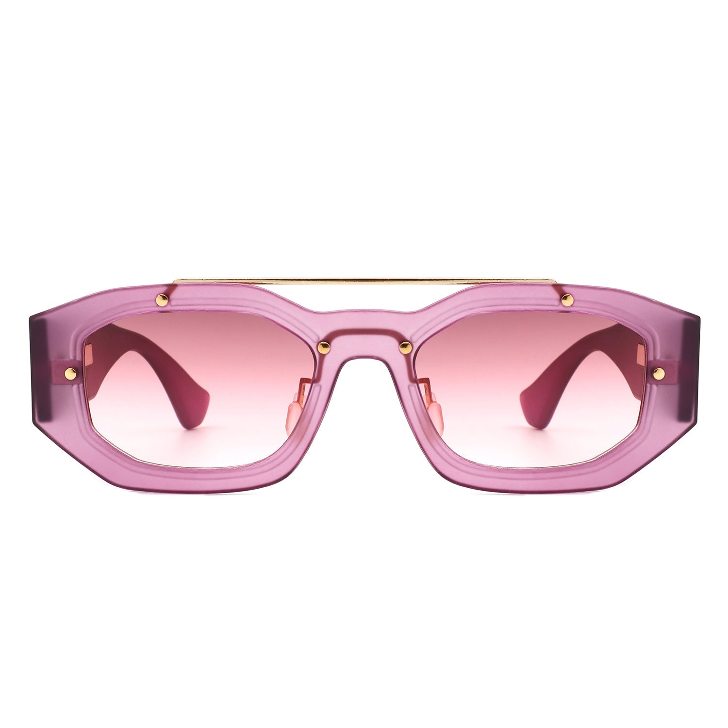 Xanadusk- Geometric Retro Irregular Brow-Bar Square Fashion Sunglasses