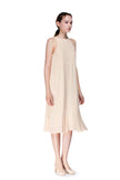 Round Neck Long Flounced Dress