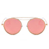 FAIRFAX | Polarized Circle Round Brow-Bar Fashion Sunglasses