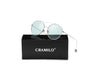 EUREKA | Unisex Round Tinted Lens Aviator Clear Glasses Balled Sunglasses