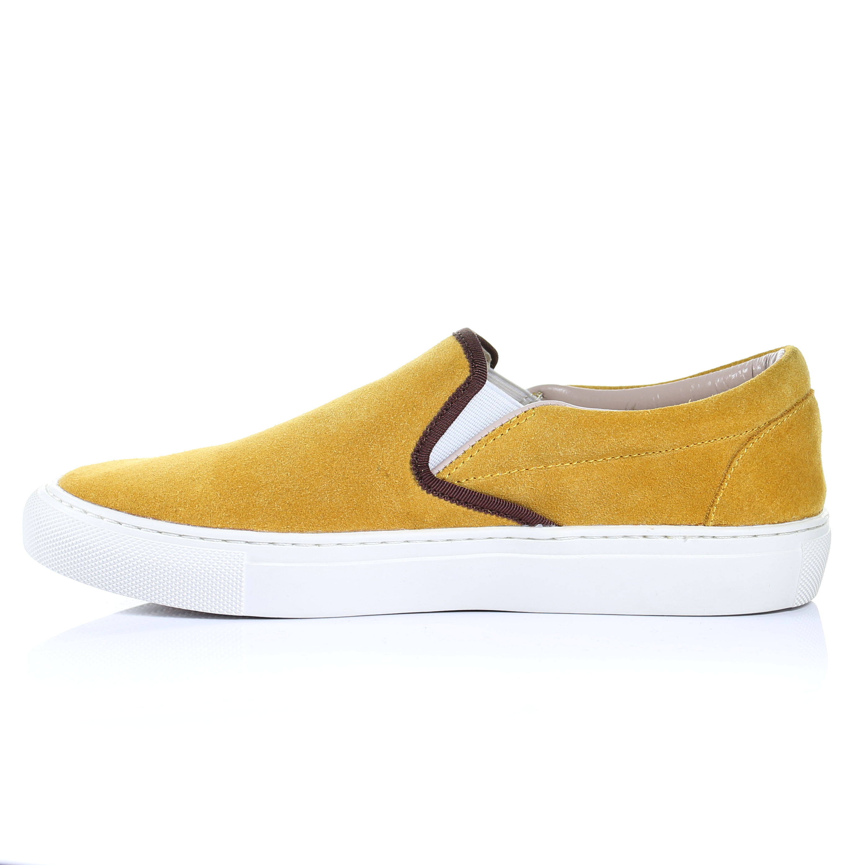 Suede Slip on Sneaker (Mustard)