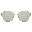 ERIE - Modern Teardrop Aviator Flat Mirrored Flat Lens Sunglasses