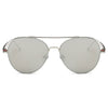 ERIE - Modern Teardrop Aviator Flat Mirrored Flat Lens Sunglasses