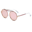 FAIRFAX | Polarized Circle Round Brow-Bar Fashion Sunglasses