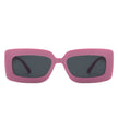 Celestra - Rectangle Flat Lens Fashion Tinted Square Sunglasses