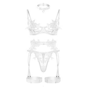 Sensual Lingerie Open Bra See Through Fancy Underwear Luxury Lace Exotic Sets Ellolace