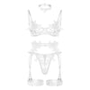 Sensual Lingerie Open Bra See Through Fancy Underwear Luxury Lace Exotic Sets Ellolace