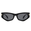 Oasisia - Geometric Fashion Narrow Irregular Cat Eye Sunglasses