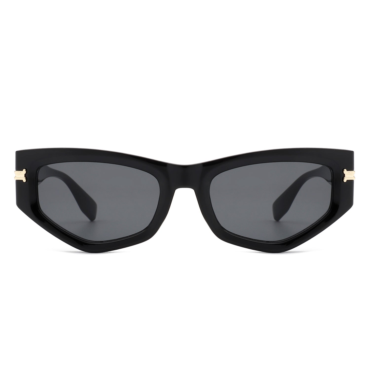 Oasisia - Geometric Fashion Narrow Irregular Cat Eye Sunglasses