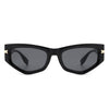 Oasisia - Geometric Fashion Narrow Irregular Cat Eye Sunglasses