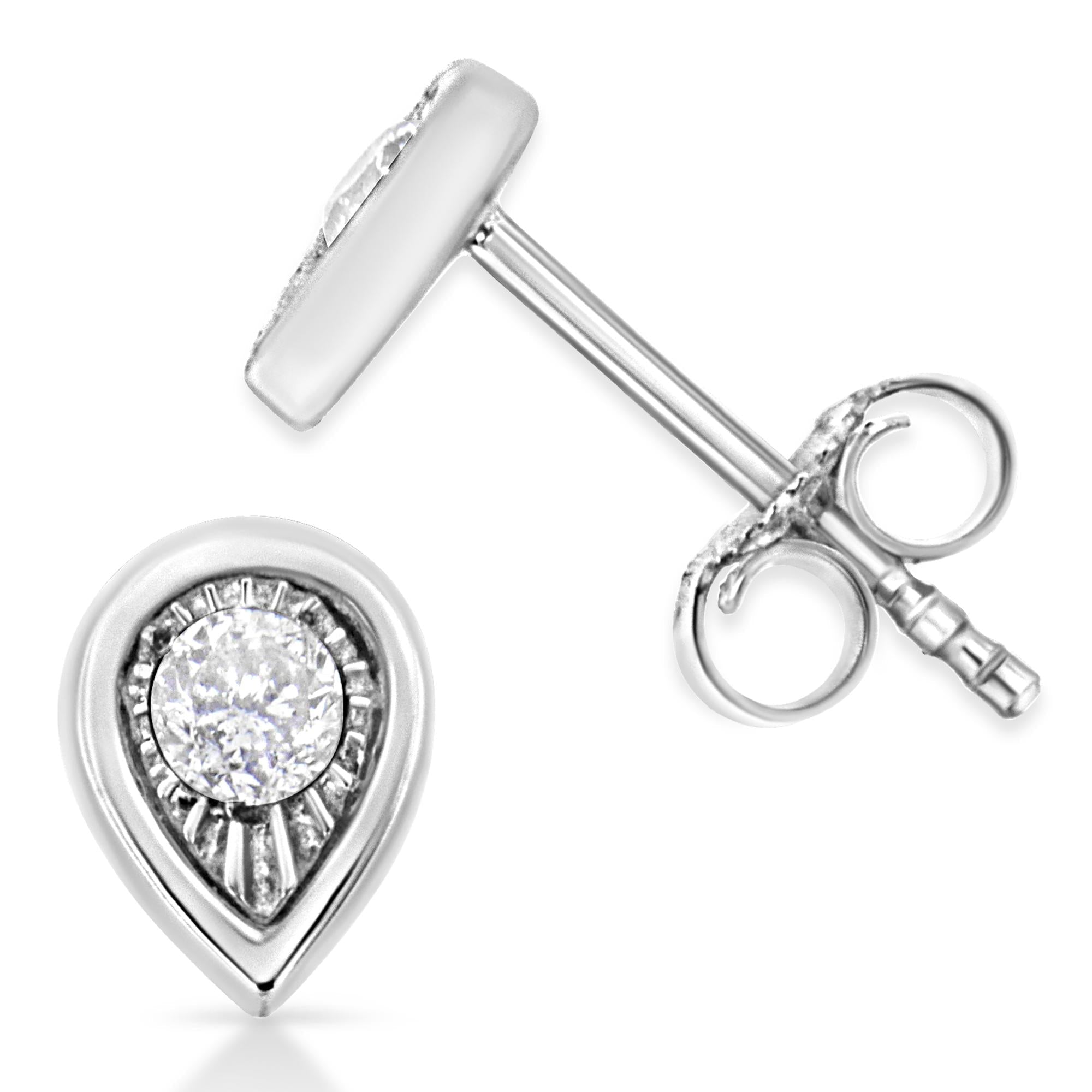 .925 Sterling Silver 1/10 Cttw Miracle-Set Diamond