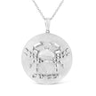 Conception du zodiaque du Cancer en argent sterling .925 avec accents de diamants