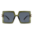 Thundera - Square Retro Women Oversize Large Flat Top Fashion Sunglasses