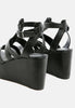 Windrush Cage Wedge Leather Sandal