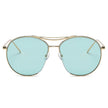 LOUDON | Oversize Tinted Lens Round Aviator Sunglasses