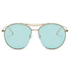 LOUDON | Oversize Tinted Lens Round Aviator Sunglasses