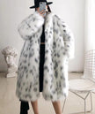 Winter Leopard Print Faux Fur Coats