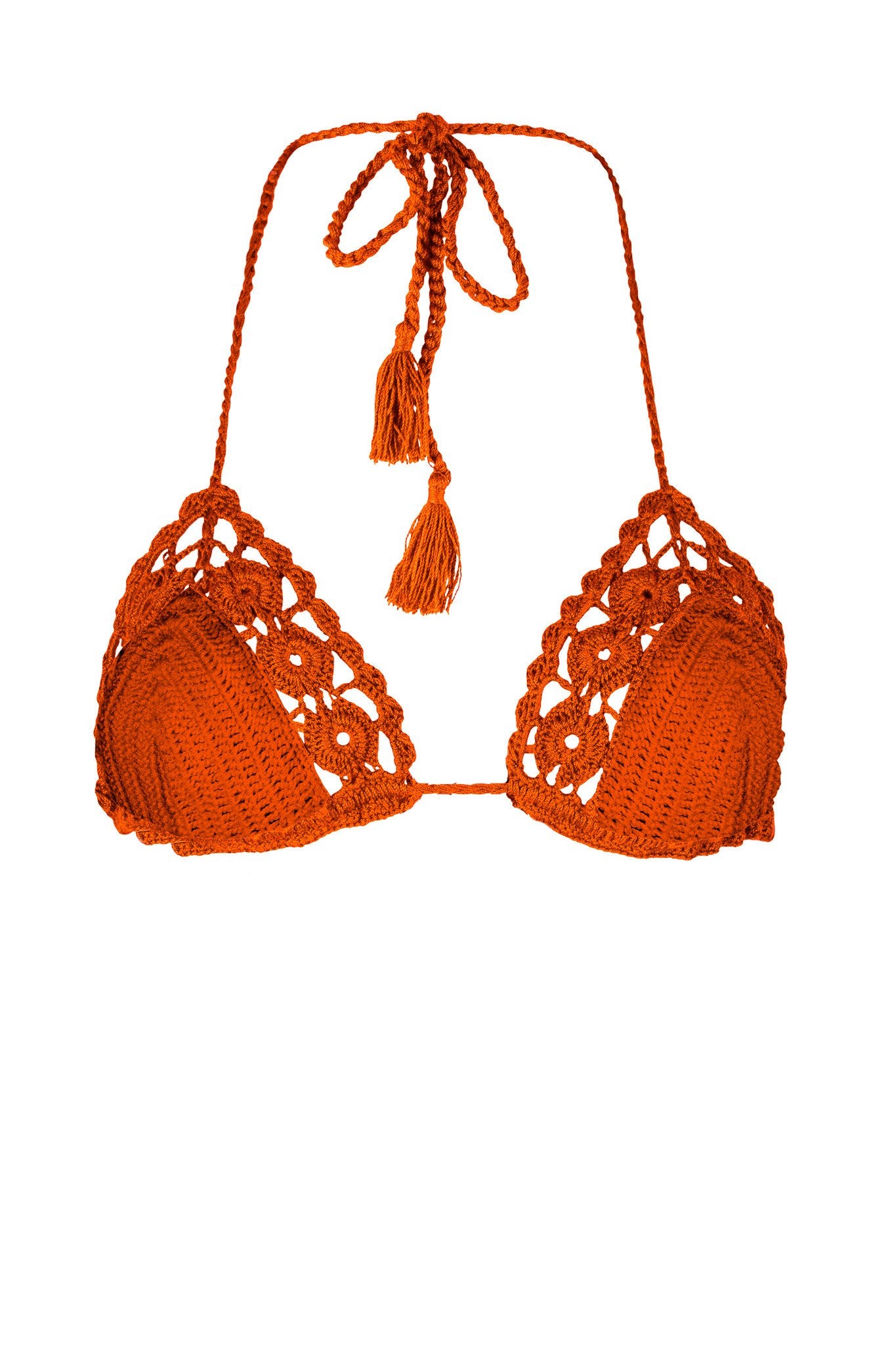 Mamadelta | El Diamante Ecru Hand-Crocheted Bikini Top