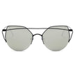 DILLON | Modern Cat Eye Mirrored Flat Lens Sunglasses Circle