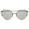 DILLON | Modern Cat Eye Mirrored Flat Lens Sunglasses Circle