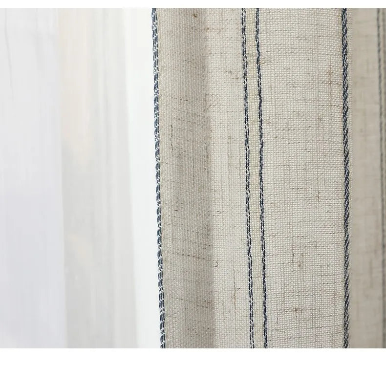 Linen Cotton Stripe Curtain