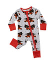 Tree-Mendous Christmas - Red - Long Sleeve Zipper Sleep Romper