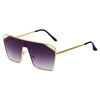 LAVAL | S2071 - Flat Top Metal Oversize Square Fashion Sunglasses