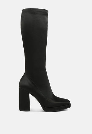 Presto Stretchable Satin Long Boot